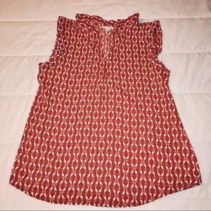 ⚡️CUTE blu planet Size M Bird Print Blouse Shirt